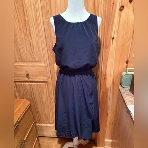 Athleta Martinique Midi Dress Navy Blue